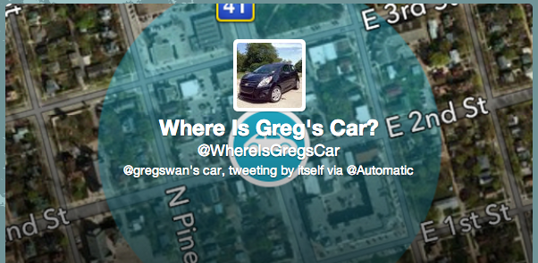 Where Is Greg's Car Twitter Bio